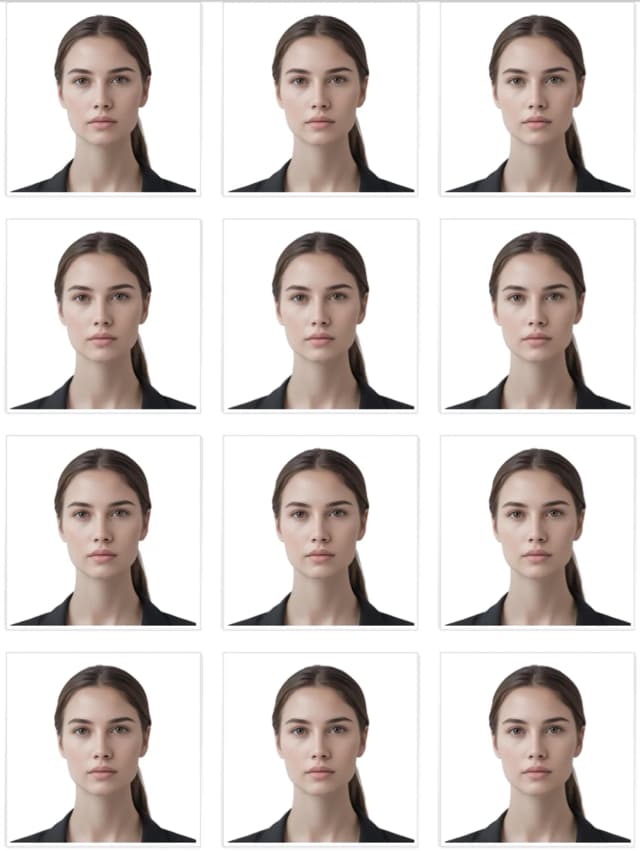 Print-ready 12 photo sheet preview